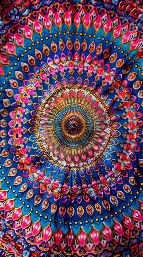 Mandala Style Aesthetic Art Colorful Flower Design Pattern (372)