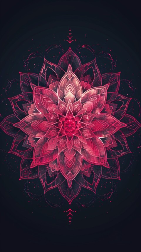 Mandala Style Aesthetic Art Colorful Flower Design Pattern (406)