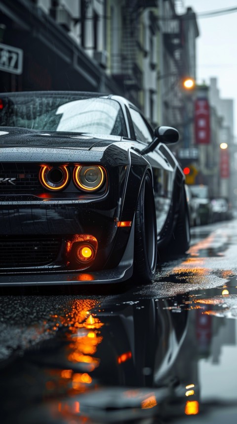 Black Dodge Challenger Car Aesthetics (2)