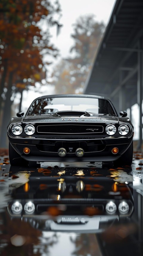 Black Dodge Challenger Car Aesthetics (29)