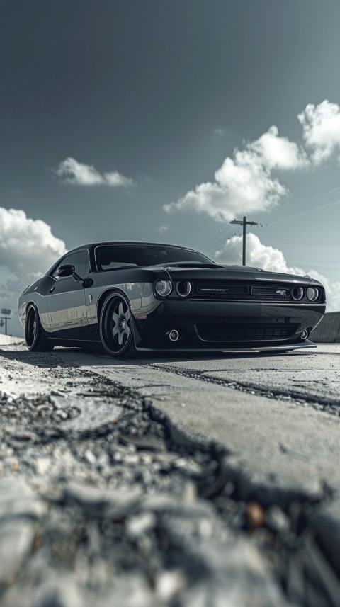 Black Dodge Challenger Car Aesthetics (20)