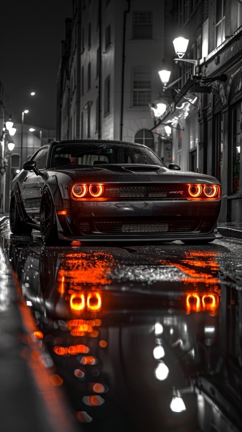 Black Dodge Challenger Car Aesthetics (24)