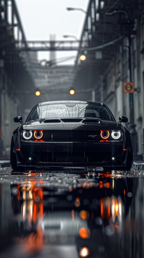 Black Dodge Challenger Car Aesthetics (34)