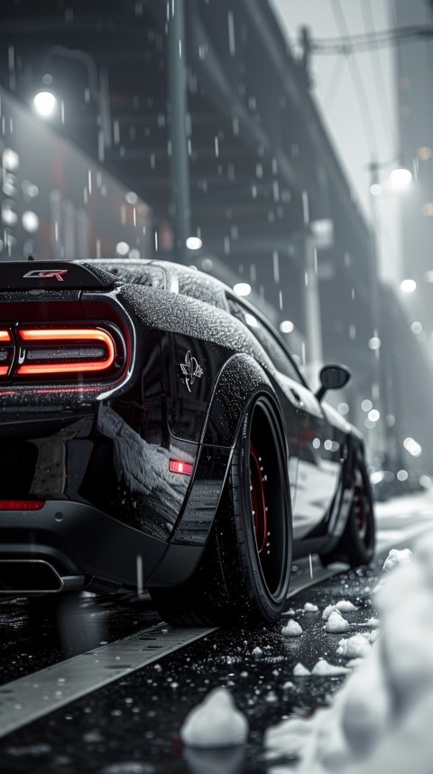 Black Dodge Challenger Car Aesthetics (48)