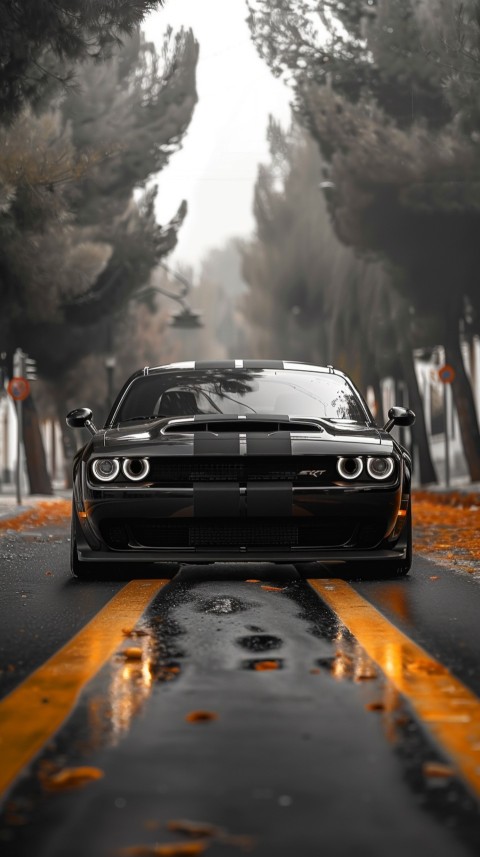 Black Dodge Challenger Car Aesthetics (45)