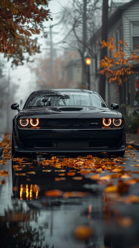 Black Dodge Challenger Car Aesthetics (49)