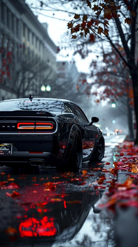 Black Dodge Challenger Car Aesthetics (47)