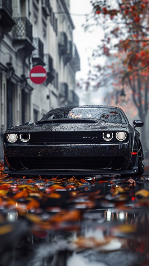 Black Dodge Challenger Car Aesthetics (36)