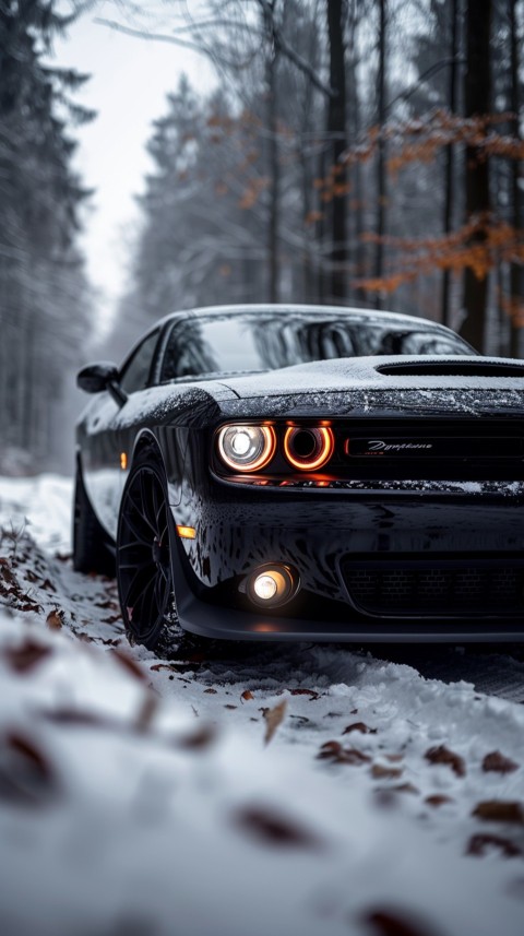 Black Dodge Challenger Car Aesthetics (57)