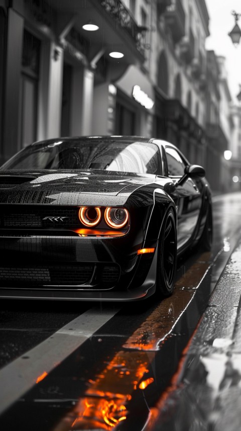 Black Dodge Challenger Car Aesthetics (63)