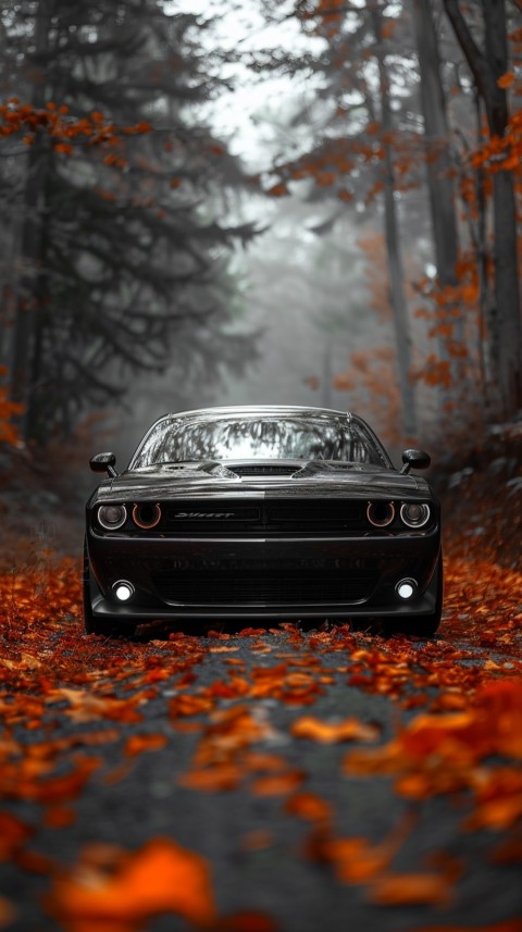 Black Dodge Challenger Car Aesthetics (97)