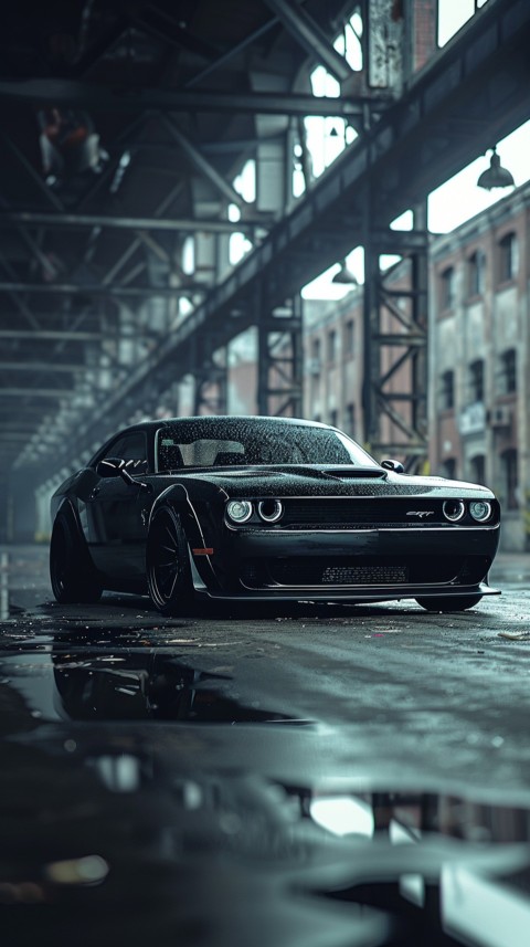 Black Dodge Challenger Car Aesthetics (101)