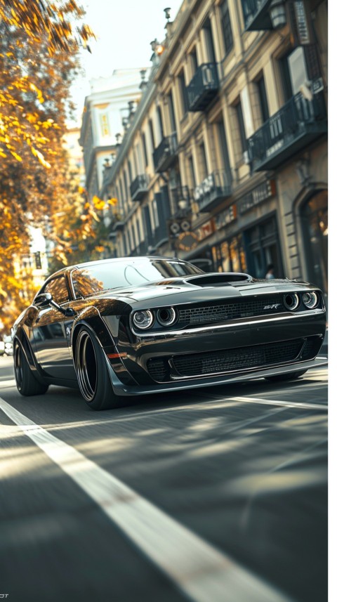 Black Dodge Challenger Car Aesthetics (99)