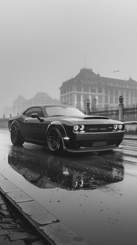 Black Dodge Challenger Car Aesthetics (138)