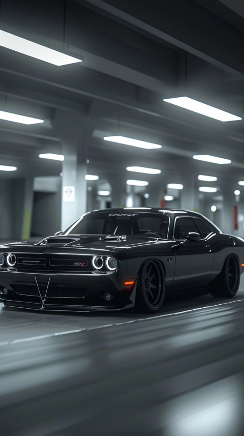 Black Dodge Challenger Car Aesthetics (174)