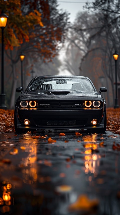 Black Dodge Challenger Car Aesthetics (155)