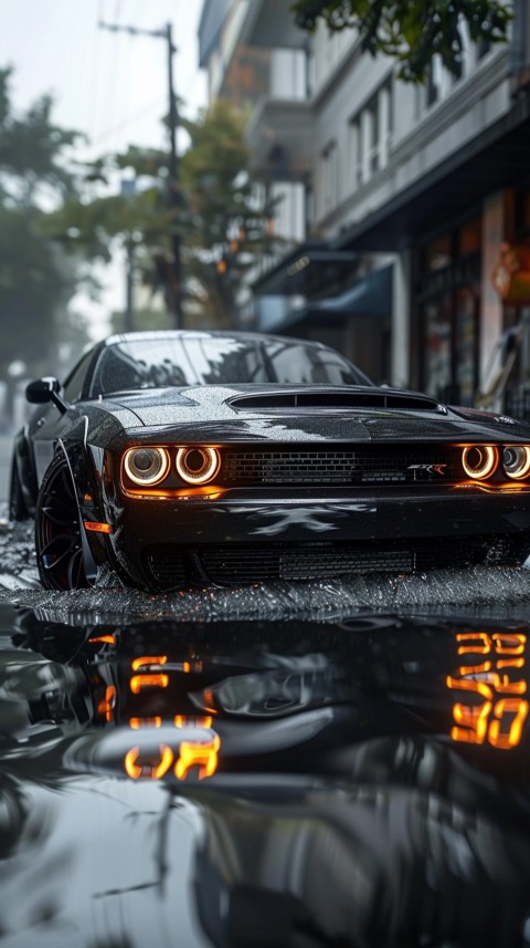 Black Dodge Challenger Car Aesthetics (212)