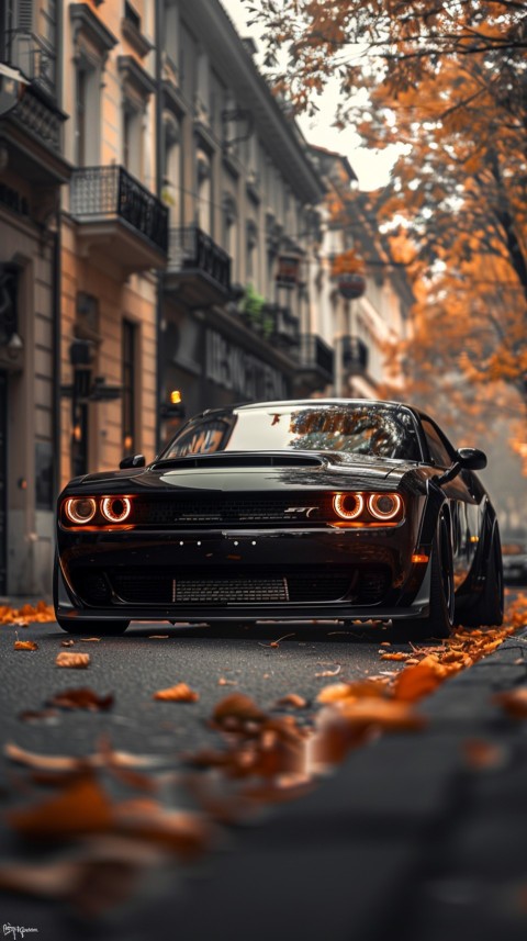 Black Dodge Challenger Car Aesthetics (198)