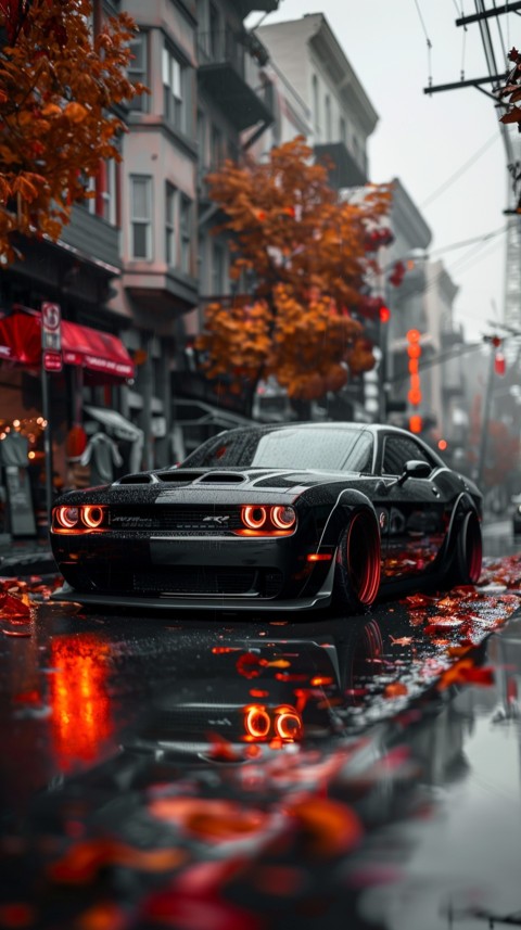 Black Dodge Challenger Car Aesthetics (208)