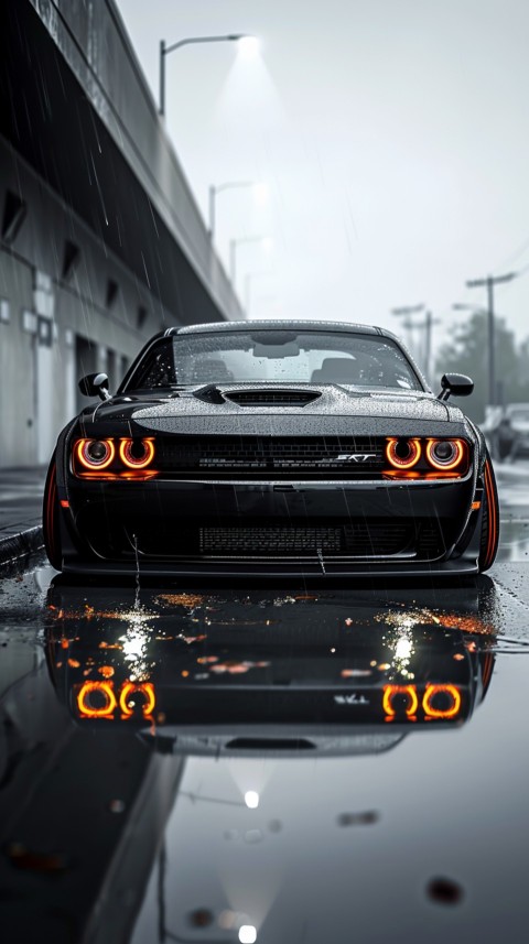 Black Dodge Challenger Car Aesthetics (267)