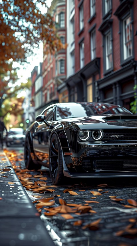 Black Dodge Challenger Car Aesthetics (292)