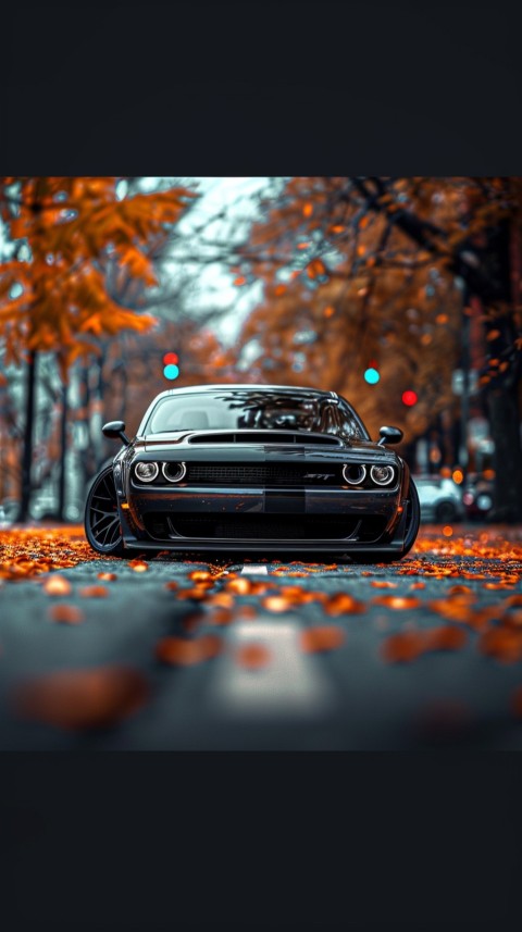 Black Dodge Challenger Car Aesthetics (312)