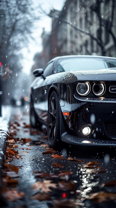 Black Dodge Challenger Car Aesthetics (338)