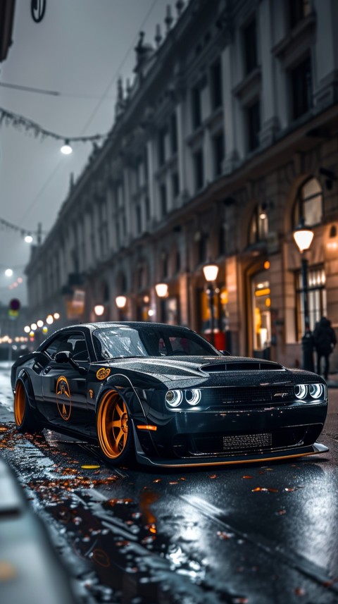 Black Dodge Challenger Car Aesthetics (355)