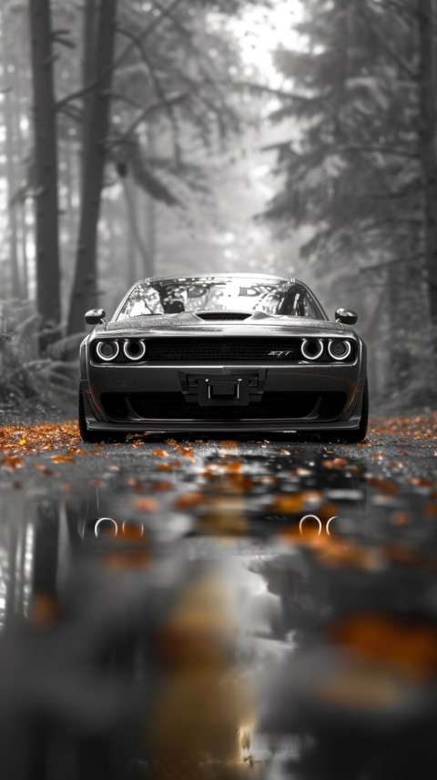 Black Dodge Challenger Car Aesthetics (389)