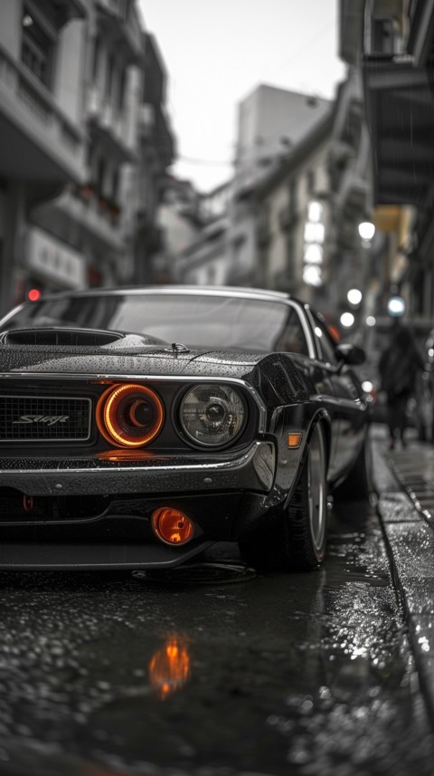 Black Dodge Challenger Car Aesthetics (374)