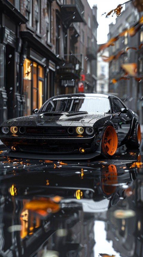 Black Dodge Challenger Car Aesthetics (391)