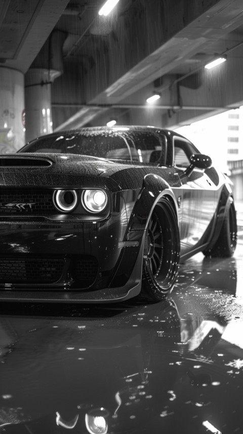 Black Dodge Challenger Car Aesthetics (445)