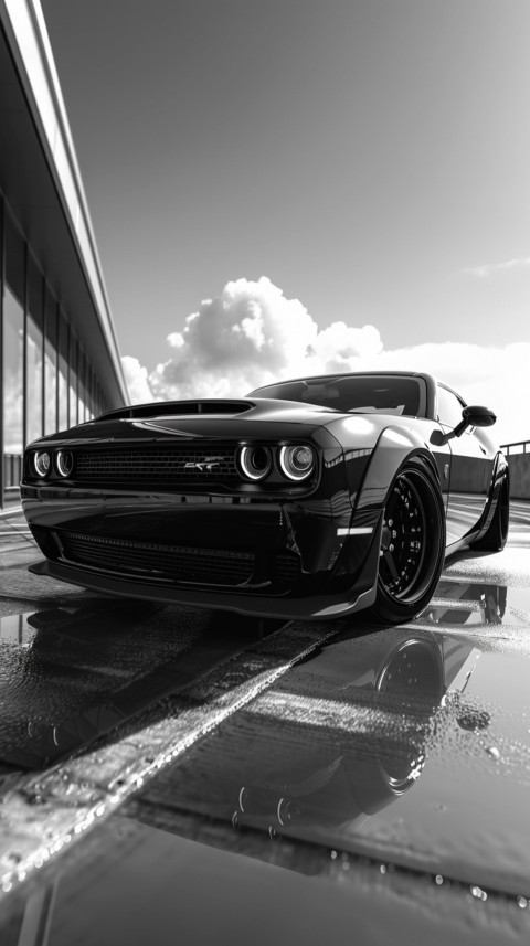 Black Dodge Challenger Car Aesthetics (453)