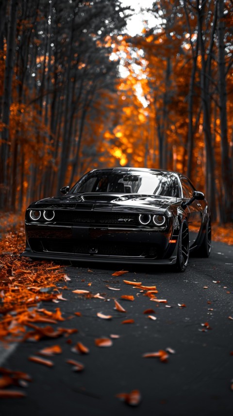 Black Dodge Challenger Car Aesthetics (444)