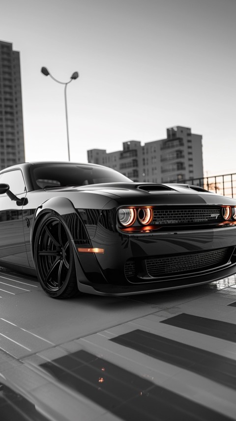 Black Dodge Challenger Car Aesthetics (546)