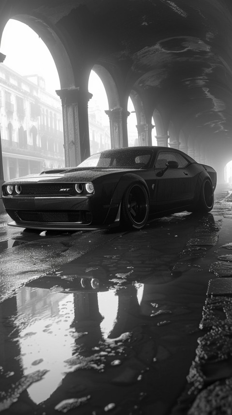 Black Dodge Challenger Car Aesthetics (541)