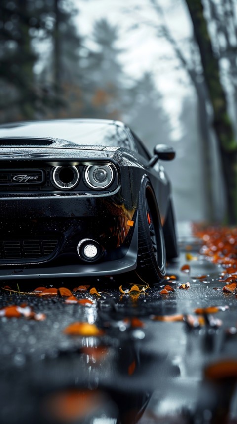 Black Dodge Challenger Car Aesthetics (544)