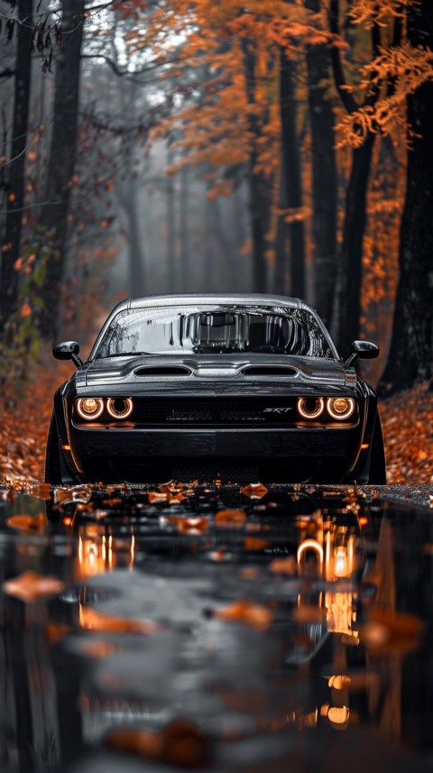 Black Dodge Challenger Car Aesthetics (549)