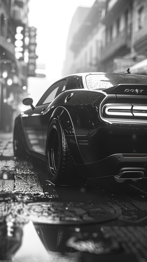 Black Dodge Challenger Car Aesthetics (571)