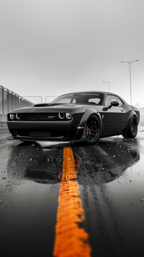 Black Dodge Challenger Car Aesthetics (599)