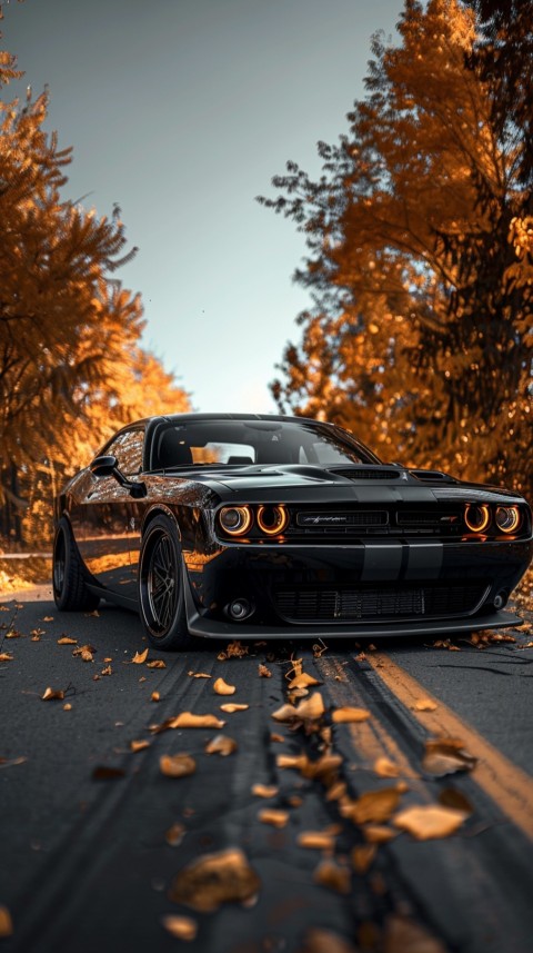 Black Dodge Challenger Car Aesthetics (583)