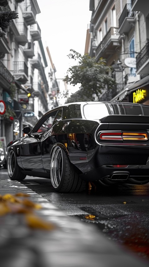 Black Dodge Challenger Car Aesthetics (608)