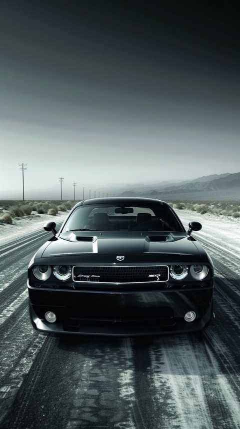 Black Dodge Challenger Car Aesthetics (611)