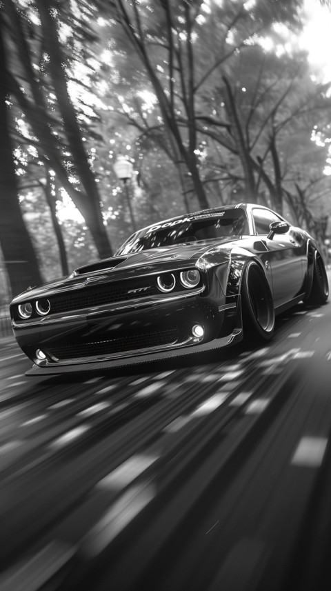 Black Dodge Challenger Car Aesthetics (646)