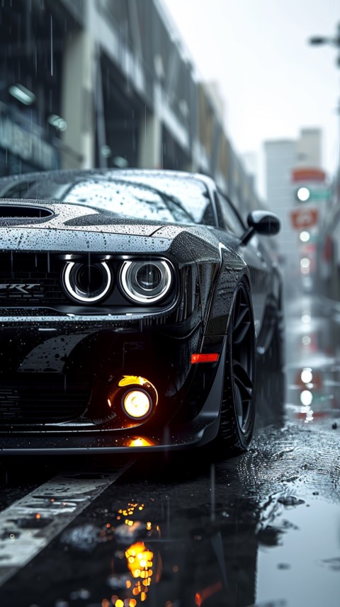 Black Dodge Challenger Car Aesthetics (653)