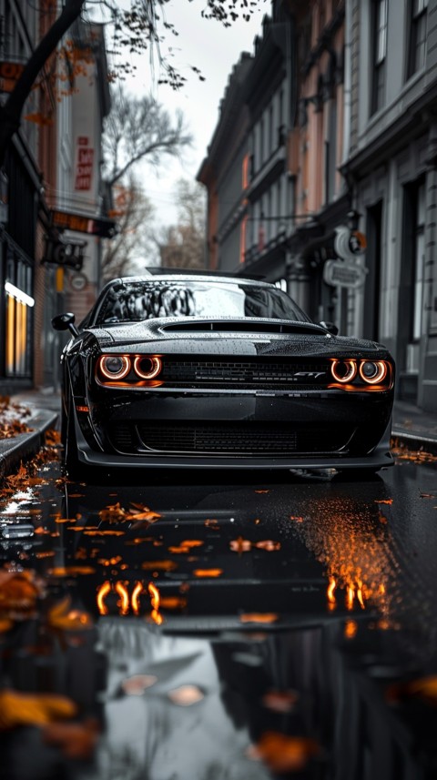 Black Dodge Challenger Car Aesthetics (654)