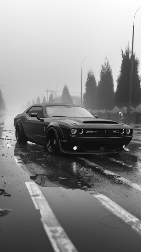 Black Dodge Challenger Car Aesthetics (687)