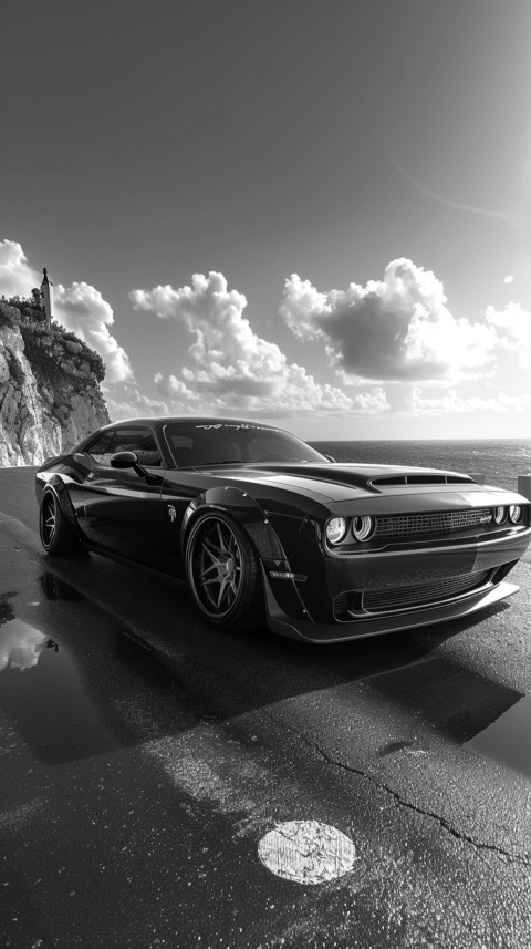 Black Dodge Challenger Car Aesthetics (684)