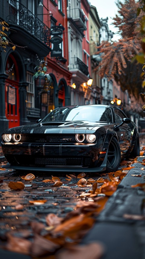 Black Dodge Challenger Car Aesthetics (686)