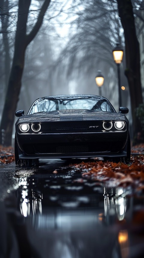 Black Dodge Challenger Car Aesthetics (685)